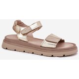Zazoo Ladies leather sandals on platform gold 40443 | Shoptok.si