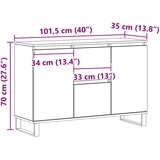  Komoda boja hrasta artisan 101,5x35x70 cm konstruirano drvo Smeđa | shoptok.hr