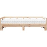  Dnevni krevet na razvlačenje s madracima 90x190 cm od borovine | shoptok.hr