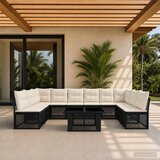  Sjedeća garnitura za vrt 11 kom. Crna poliratan 100 x 55 x 73 cm | shoptok.hr
