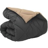 vidaXL Zimska posteljnina Antracita in taupe 220 x 155 cm Mikrovlakna, (5000147427) Cene
