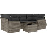 vidaXL 7-dijelni set vrtnih sofa sivi od poliratana | shoptok.hr