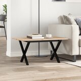  Stolić za kavu X-oblika 80x50x40 cm borovina i čelik | shoptok.hr