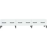TV omarica visok sijaj bela 150x34,5x30 cm inženirski les, (20732890) | Shoptok.si