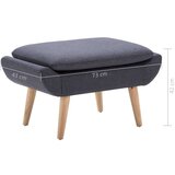 vidaXL Tabure s presvlakom od tkanine 73 x 43 x 42 cm tamnosivi | shoptok.hr