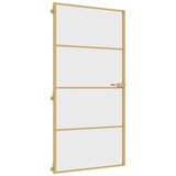 Sobna Notranja vrata ozka zlata 102,5x201,5cm kaljeno steklo aluminij, (20983407) | Shoptok.si