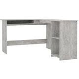 Maison Chic Kotna miza - pisarniška miza - Računalniška miza L-oblike betonsko siva 120x140x75 cm iverna plošča, (21785029) Cene