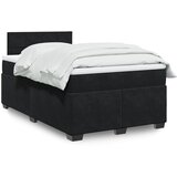  The Living Store Box spring postelja z vzmetnico črna 120x190 cm žamet - Box Spring Postelja, (21458230) Cene