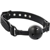 Fetish Submissive Breathable Ball Gag Vegan Leather Cene