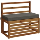  Jastučić za klupu SOEST 100% poliester Siva 80 x 40 x 8 cm Slike