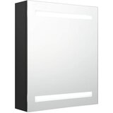  LED kupaonski ormarić s ogledalom crni 50 x 14 x 60 cm | shoptok.hr