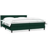 Box Spring krevet s madracem tamno zeleni 180x220 cm baršun | Eponuda.ba