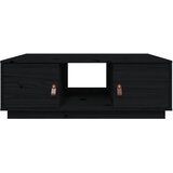  Stolić za kavu crni 100 x 50 x 35 cm od masivne borovine | Eponuda.com