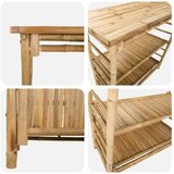Vanjski bar stol s pohranom Prirodna 110 x 50 x 105 cm Bambus | shoptok.hr