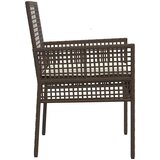  Vrtna stolica s jastukom 2 pcs Smeđa 55 x 53 x 85 cm poliratan | shoptok.hr