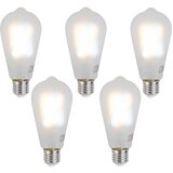 LUUMR Komplet 5 Pametne zatemljive LED žarnice E27 ST64 mat 7 W 806 lm 2700-6500 K Cene