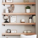  Zidna polica 80 x 10 x 6 cm od neobrađene masivne hrastovine | shoptok.hr