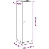 vidaXL Kopalniška omarica z držalom za zvitke črna 20,5x22x72 cm | Shoptok.si