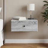  Noćni ormarić za montažu na zid Siva sonoma 49 x 34,5 x 20 cm | shoptok.hr