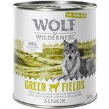 Wolf of Wilderness Varčno pakiranje Senior "Free-Range Meat" 24 x 800 g - Green Fields - jagnjetina & piščanec iz proste reje Cene
