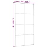  Klizna vrata od stakla ESG i aluminija 102,5 x 205 cm bijela | shoptok.hr