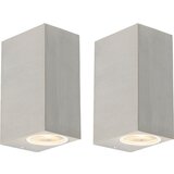 QAZQA Komplet 2 modernih stenskih svetilk aluminij IP44 - Baleno II Cene