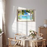  Slika - Window: Sea View 120x80 U prirodnom drvenom okviru | shoptok.hr