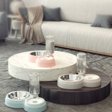 INF Samodejni podajalnik vode za hišne živali z dvojno posodo iz nerjavečega jekla Gray, (5000446673) | Shoptok.si