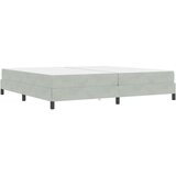  Krevet s opruga kutije Svijetlo siva 200 x 200 cm tkanina | Shoptok.si