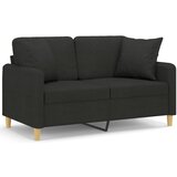 Maison Chic kavč - Sofa - Kanape dvosed z blazinami črn 120 cm blago, (21727283) Cene