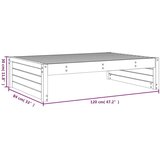 Vrtni tabure 120 x 80 cm od masivnog drva duglazije | shoptok.hr