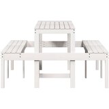  Stol za piknik bijeli 160 x 134 x 75 cm od masivne borovine | shoptok.hr