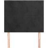  Posteljno vzglavje 2 kosa črno 100x5x78/88 cm žamet, (20793021) | Shoptok.si