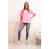 Polski Women's cotton blouse in a classic cut light pink | Shoptok.si