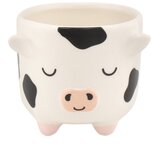 Sass & Belle Keramičen okrasni cvetlični lonec ø 7,5 cm Cow – Cene