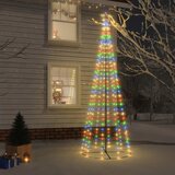 vidaXL Novoletna jelka stožec 310 pisanih LED lučk 100x300 cm | Shoptok.si