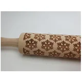 Valjar z vzorcem - snežinke, 38cm, (22005923)