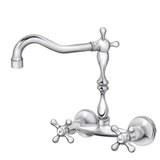 Rosan nostalgija zidna dvoručna baterija za sudoperu ili lavabo Roma 200mm N03202 Cene