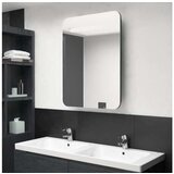  VIDAXL LED kopalniska omarica z ogledalom sijoce siva 60x11x | Shoptok.si