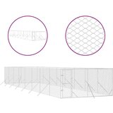 vidaXL Vanjski kavez za pse srebrni 4 x 16 x 2 m od pocinčanog čelika | shoptok.hr