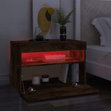 TV ormarić s LED svjetlima boja dimljenog hrasta 60x35x40 cm | shoptok.hr
