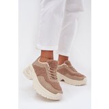 Boto Women's Sneakers With Zirconia And Sheep Fur Beige Zarika u