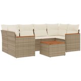  7-dijelni set vrtnih sofa od poliratana s jastucima bež | shoptok.hr