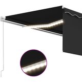 Tenda na ručno uvlačenje s roletom LED 4 x 3 m antracit | Eponuda.com