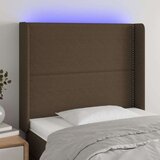  Posteljno vzglavje temno rjavo 93x16x118/128 cm blago, (20954119) | Shoptok.si