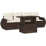  5-dijelni set vrtnih sofa s jastucima poliratan smeđi | shoptok.hr