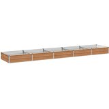  Povišeni vrtni krevet Drvena smeđa 400 x 80 x 24 cm | shoptok.hr