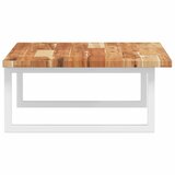  Zidna polica za umivaonik od čelika i masivnog bagremovog drva Smeđa 60 x 50 x 2 cm | Shoptok.si