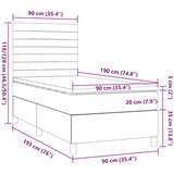  Krevet s oprugama i madracem smeđesivi 90x190 cm od tkanine | shoptok.hr