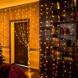  LED svjetlosna zavjesa – 200 LED lampica, toplo bijela | shoptok.hr